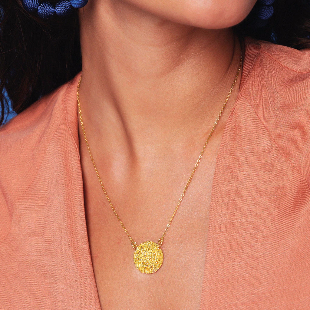Jo And Co Ashiana London Spell Gold Coin Necklace