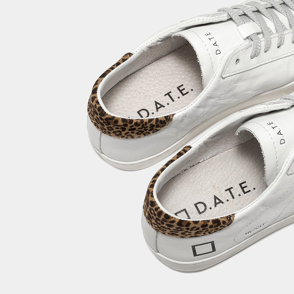 D.A.T.E Hill Low Calf White Leopard Sneakers - Jo & Co HomeD.A.T.E Hill Low Calf White Leopard SneakersD.A.T.E