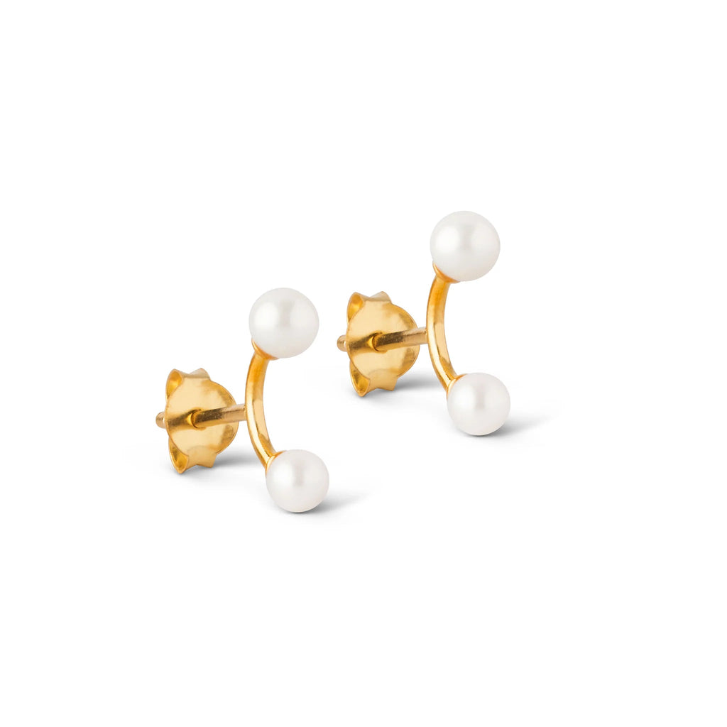 Enamel Copenhagen Two Pearl Gold Earrings - Jo & Co HomeEnamel Copenhagen Two Pearl Gold EarringsEnamel Copenhagen5714274016081
