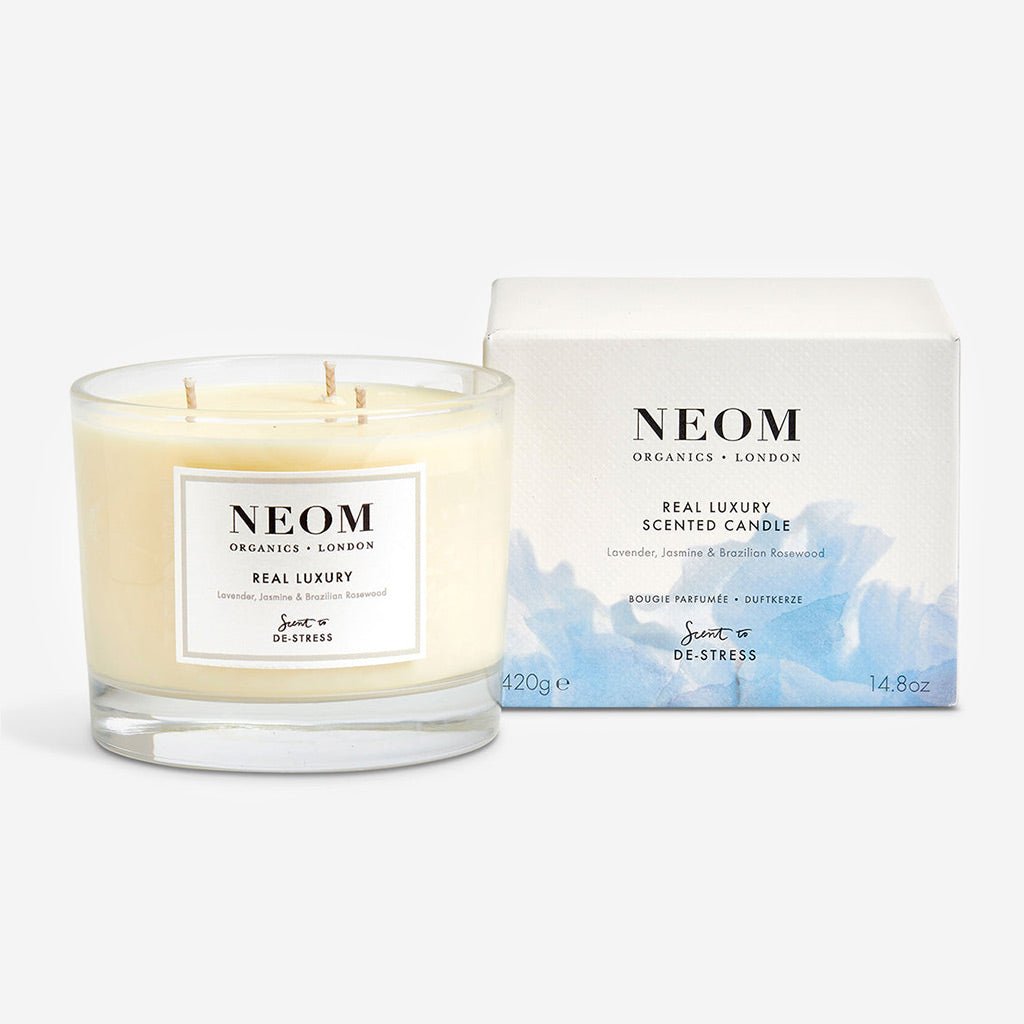 NEOM Real Luxury Scented Three Wick Candle - Jo & Co HomeNEOM Real Luxury Scented Three Wick CandleNeom