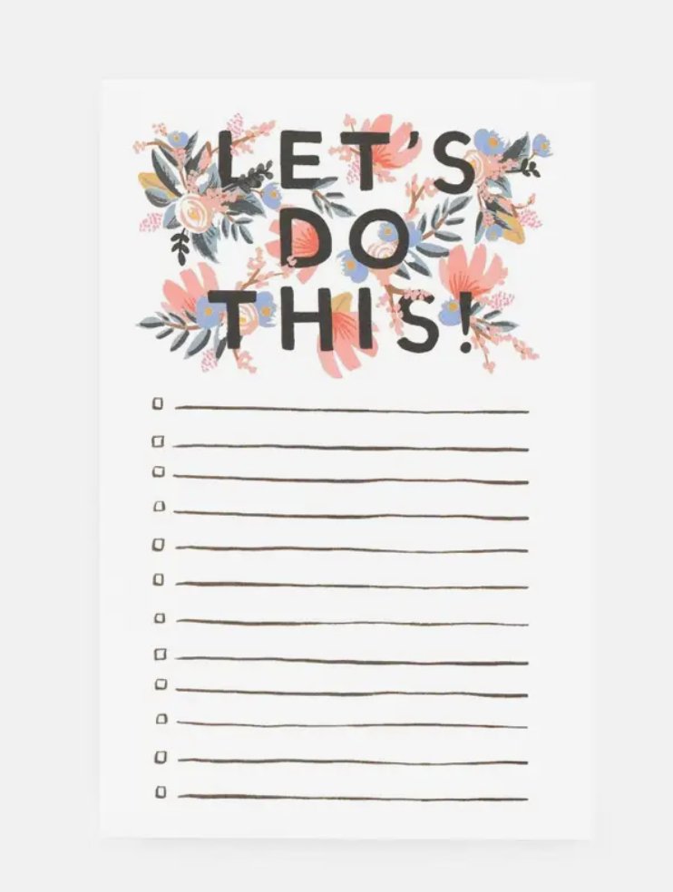 Rifle Paper Co. Let's Do This Notepad - Jo & Co HomeRifle Paper Co. Let's Do This NotepadRifle Paper00001652