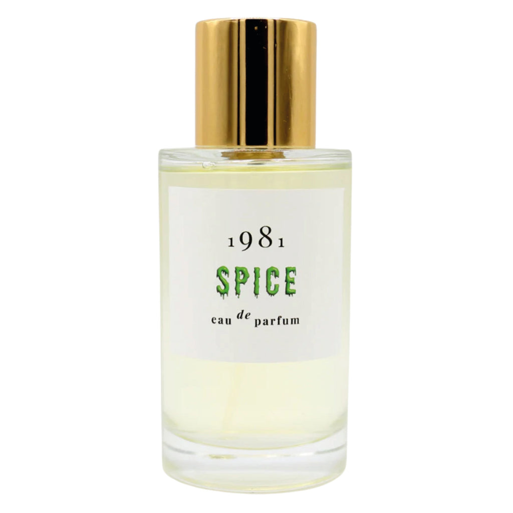 Perfume bottle labeled '1981 Spice' on a white background.
1981 Eau de Parfum Spice Fragrance - Jo And Co 1981 Eau de Parfum Spice Fragrance - 1981