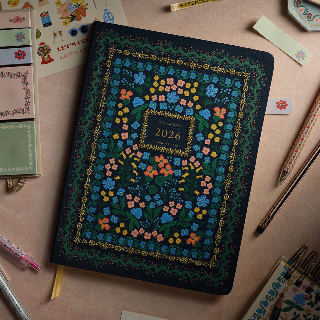 2026 Wildwood 12-Month Embroidered Bookbound Planner - Jo And Co 2026 Wildwood 12-Month Embroidered Bookbound Planner - Designworks Ink