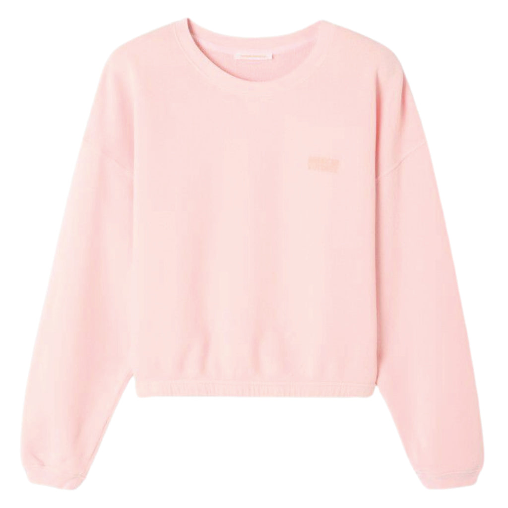 Light pink cropped puffball sweatshirt with long sleeves and "American Vintage" logo print.
American Vintage Vintage Candy Izubird Sweatshirt - Jo And Co American Vintage Vintage Candy Izubird Sweatshirt - American Vintage