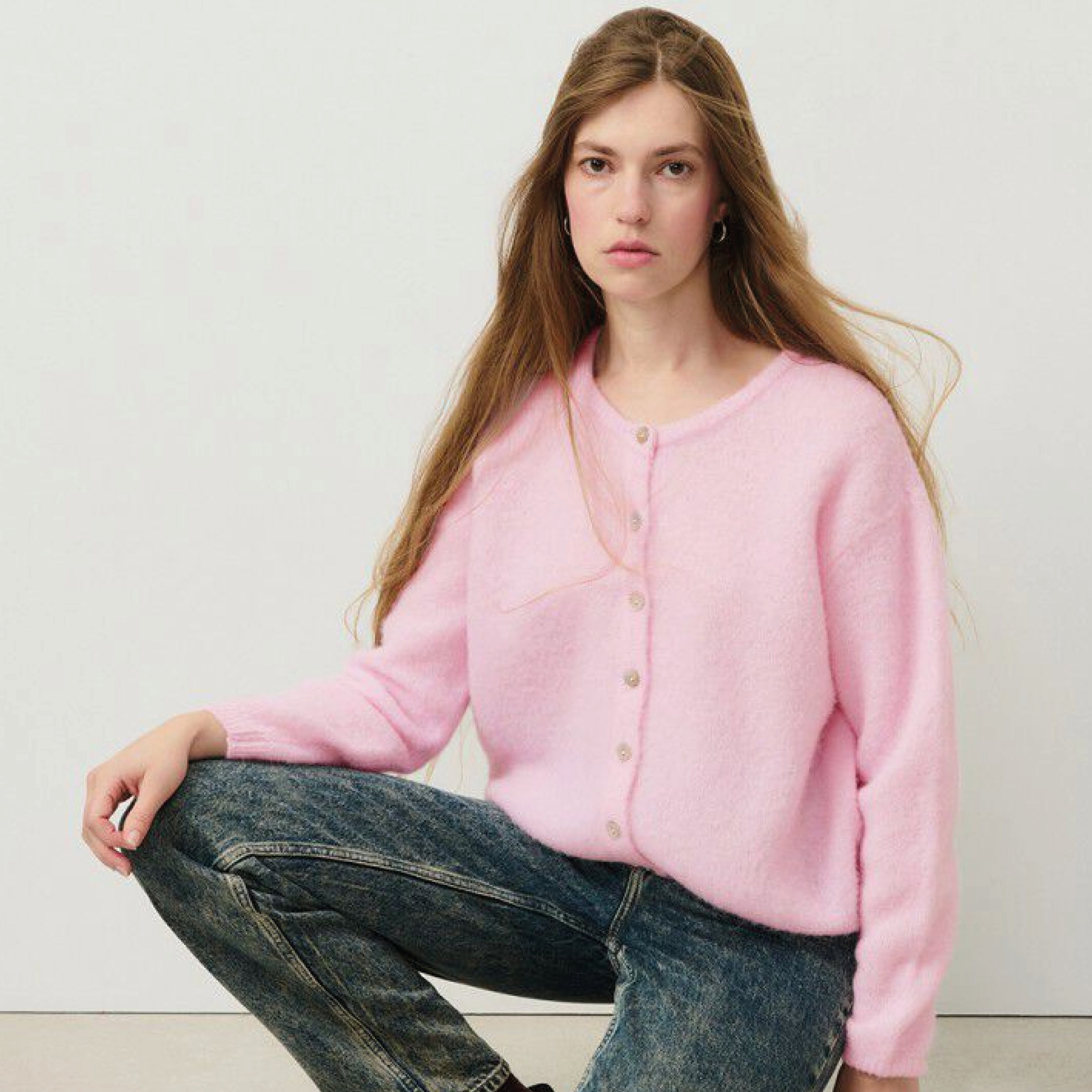 American Vintage Sugared Almond Melange Vitow Cardigan – Jo