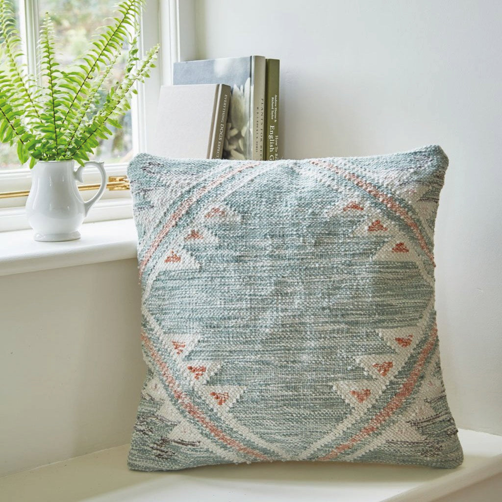 Coral and blue Andalusian inspired cushions.
Andalucia Paloma Cushion - Jo And Co Andalucia Paloma Cushion