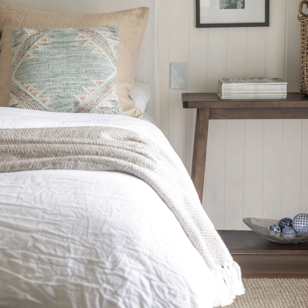 Coral and blue Andalusian inspired cushions.
Andalucia Paloma Cushion - Jo And Co Andalucia Paloma Cushion