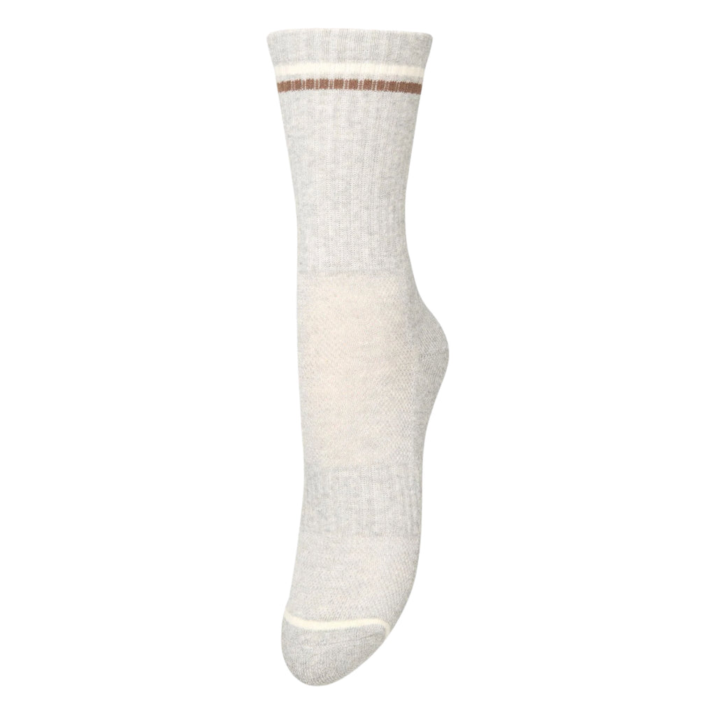 Beck Sondergaard Light Grey Melange Sporty Cotta Socks - Jo And Co Beck Sondergaard Light Grey Melange Sporty Cotta Socks - Beck Sondergaard