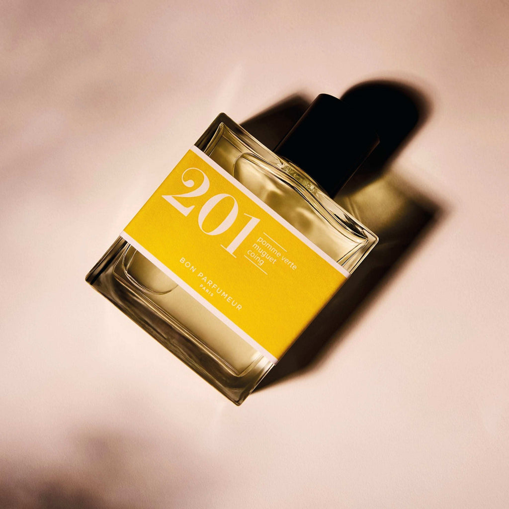 Bon Parfumeur 201 Fruity Eau De Parfum 30ml bottle with yellow label featuring green apple and floral notes fragrance.
Bon Parfumeur 201 Fruity Eau De Parfum 30ml - Jo And Co Bon Parfumeur 201 Fruity Eau De Parfum 30ml - Bon Parfumeur