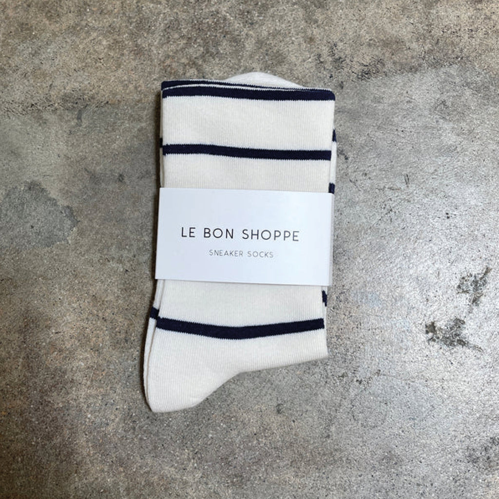 Jo And Co Le Bon Shoppe Breton Stripe Wally Socks