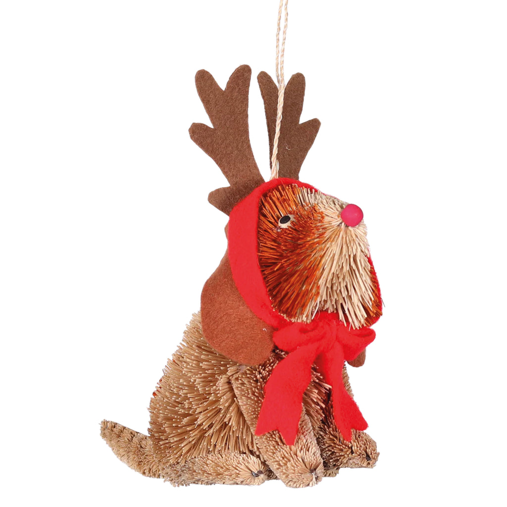 Bristle Basset Hound Christmas Decoration - Jo And Co Bristle Basset Hound Christmas Decoration