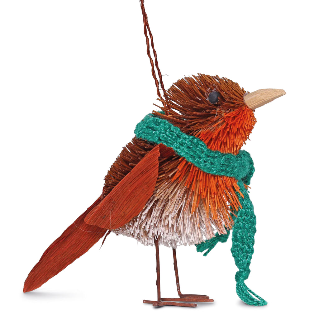 Bristle Robin Christmas Decoration - Jo And Co Bristle Robin Christmas Decoration