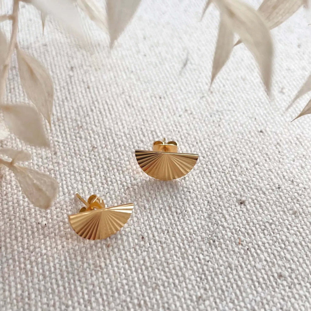 Everyday Gold Sunrise Crescent Studs - Jo And Co Everyday Gold Sunrise Crescent Studs