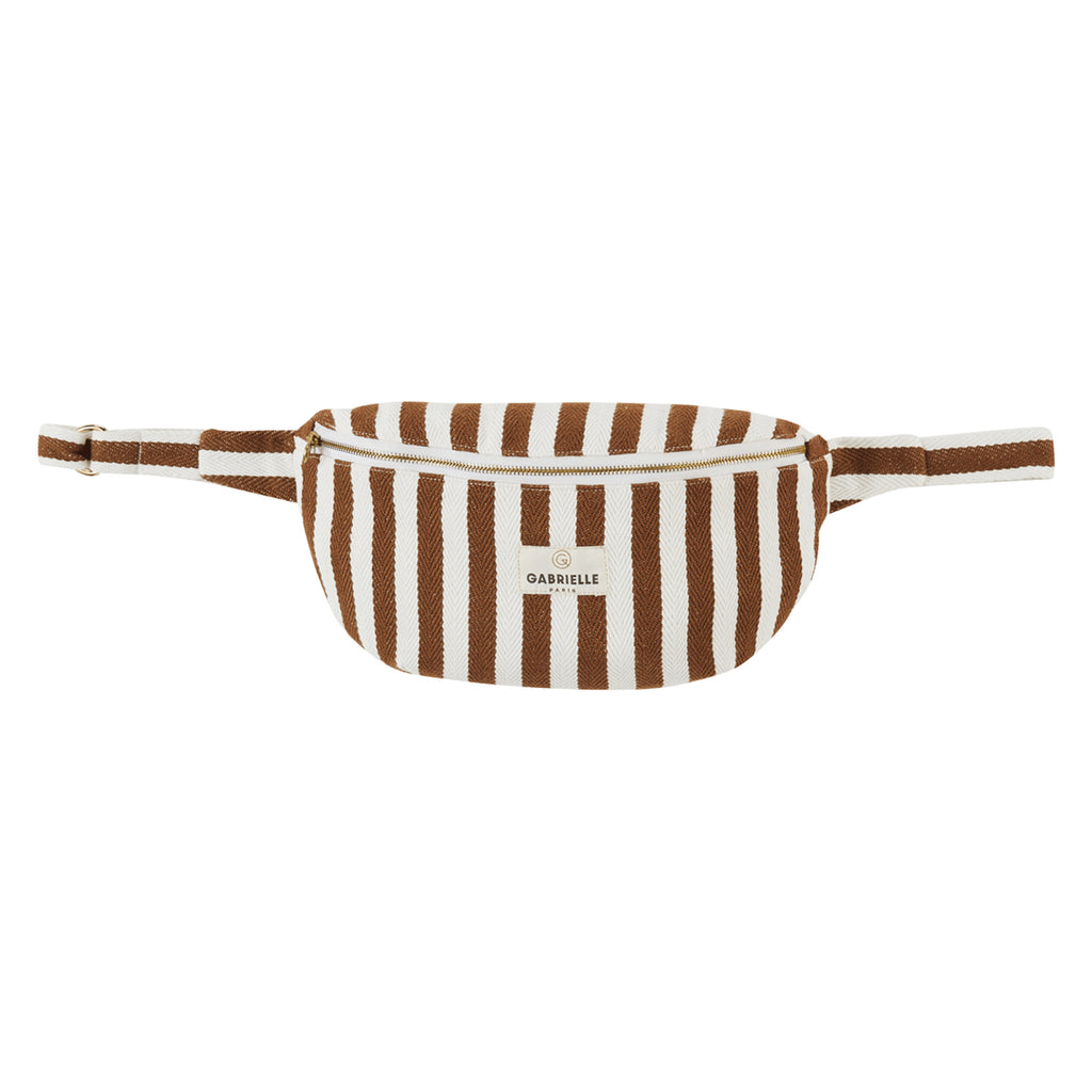 Gabrielle Paris Moka Stripes Cotton Fanny Pack - Jo And Co Gabrielle Paris Moka Stripes Cotton Fanny Pack - Gabrielle Paris