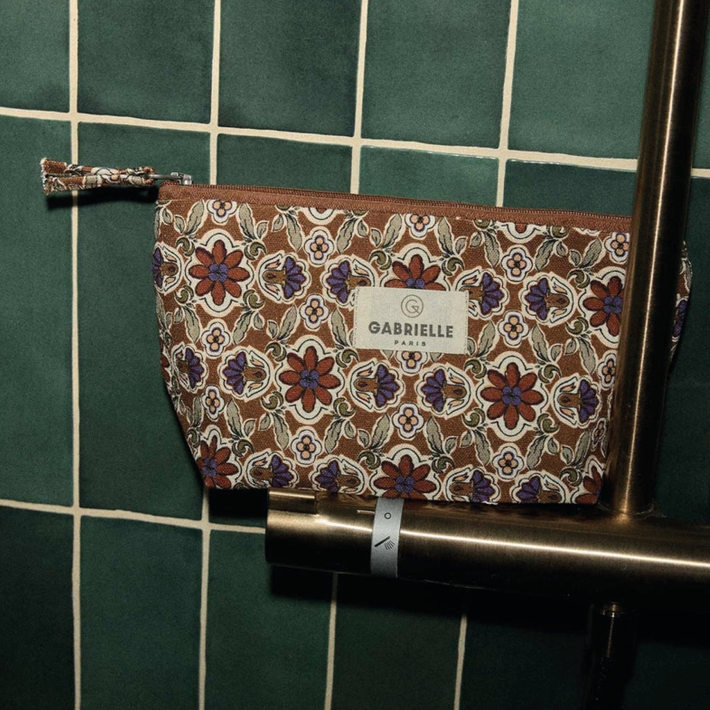 Gabrielle Paris Ruby Jewel Cotton Beauty Pouch - Jo And Co Gabrielle Paris Ruby Jewel Cotton Beauty Pouch - Gabrielle Paris