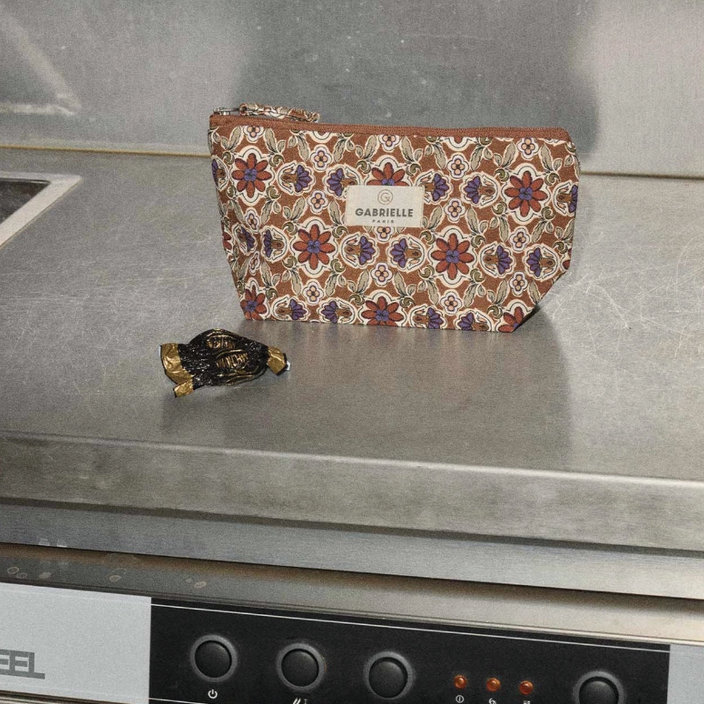 Gabrielle Paris Ruby Jewel Cotton Beauty Pouch - Jo And Co Gabrielle Paris Ruby Jewel Cotton Beauty Pouch - Gabrielle Paris