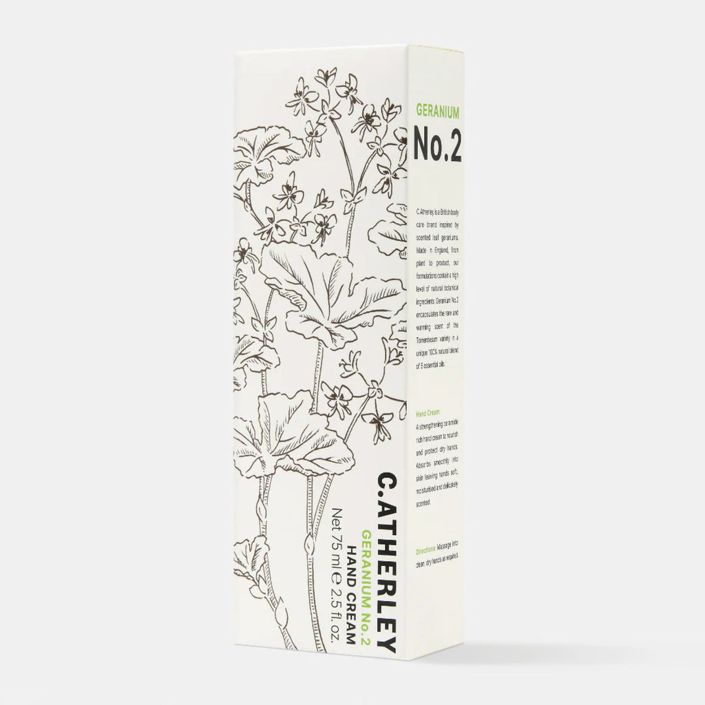 Hand cream with peppermint scented leaf geranium with a hint of clove and coriander.
Geranium No.2 Hand Cream 75ml - Jo And Co Geranium No.2 Hand Cream 75ml - C.Atherley London