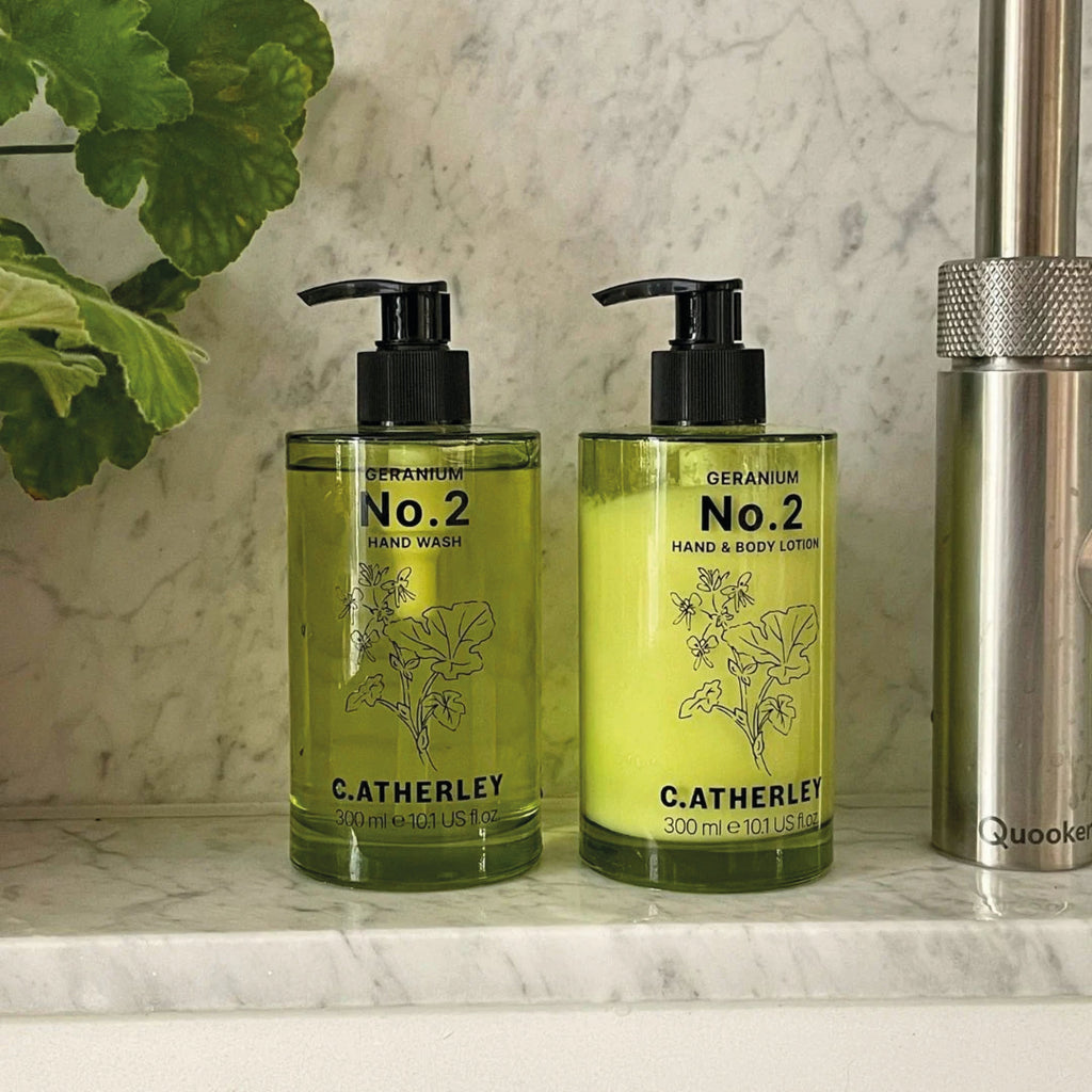 Hand wash with peppermint scented leaf geranium with a hint of clove and coriander.
Geranium No.2 Hand Wash 300ml - Jo And Co Geranium No.2 Hand Wash 300ml - C.Atherley London