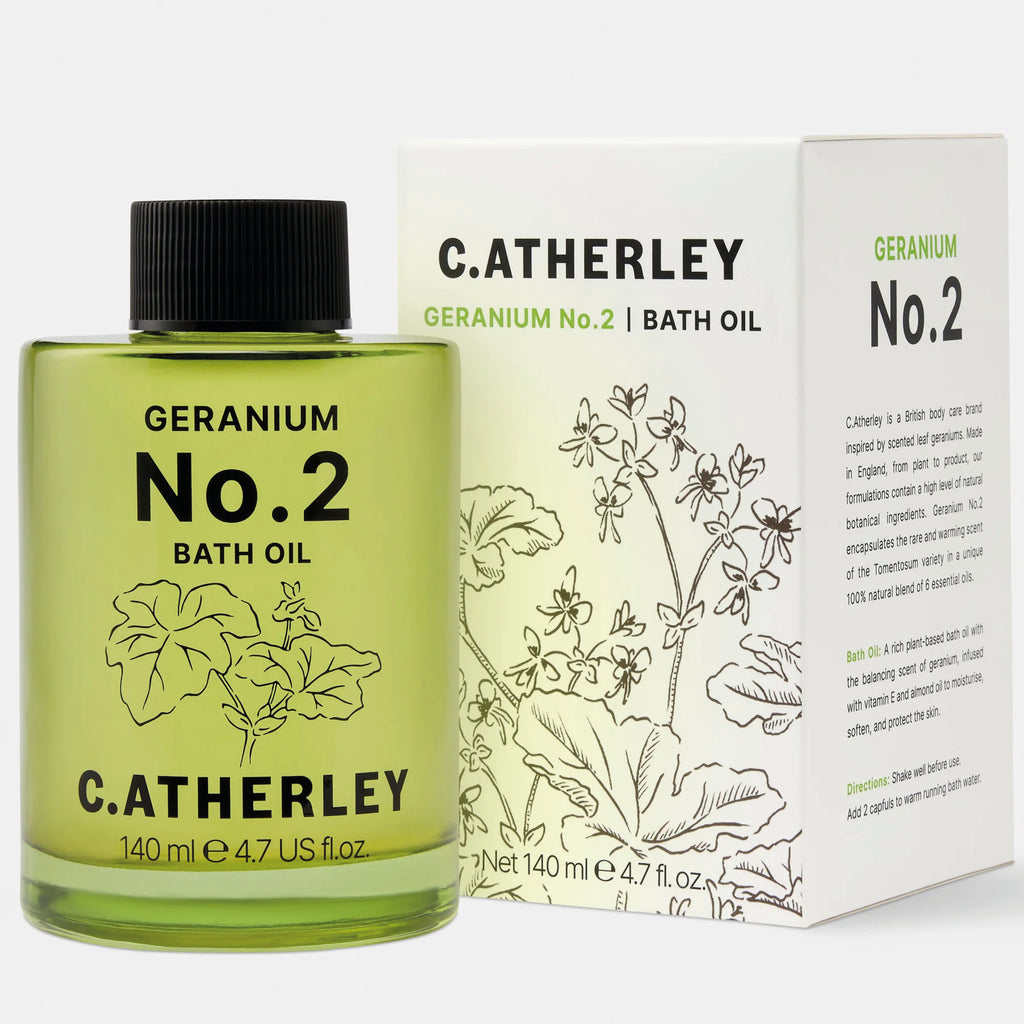 Bath oil with peppermint scented leaf geranium with a hint of clove and coriander.
Geranium No. 2 Bath Oil 140ml - Jo And Co Geranium No. 2 Bath Oil 140ml - C.Atherley London