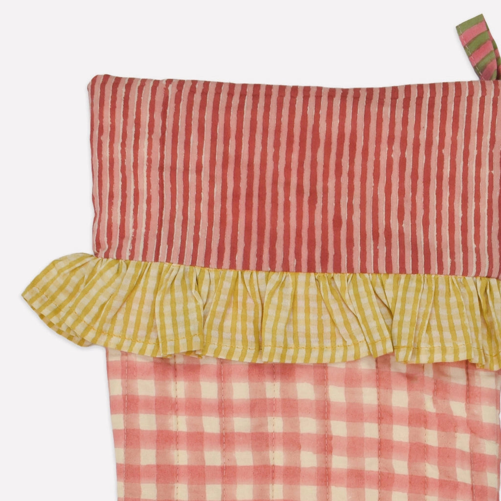 Gingham Floss Christmas Stocking - Jo And Co Gingham Floss Christmas Stocking - YONDER