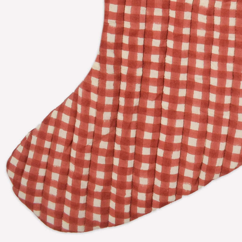 Gingham Ginger Christmas Stocking - Jo And Co Gingham Ginger Christmas Stocking - YONDER