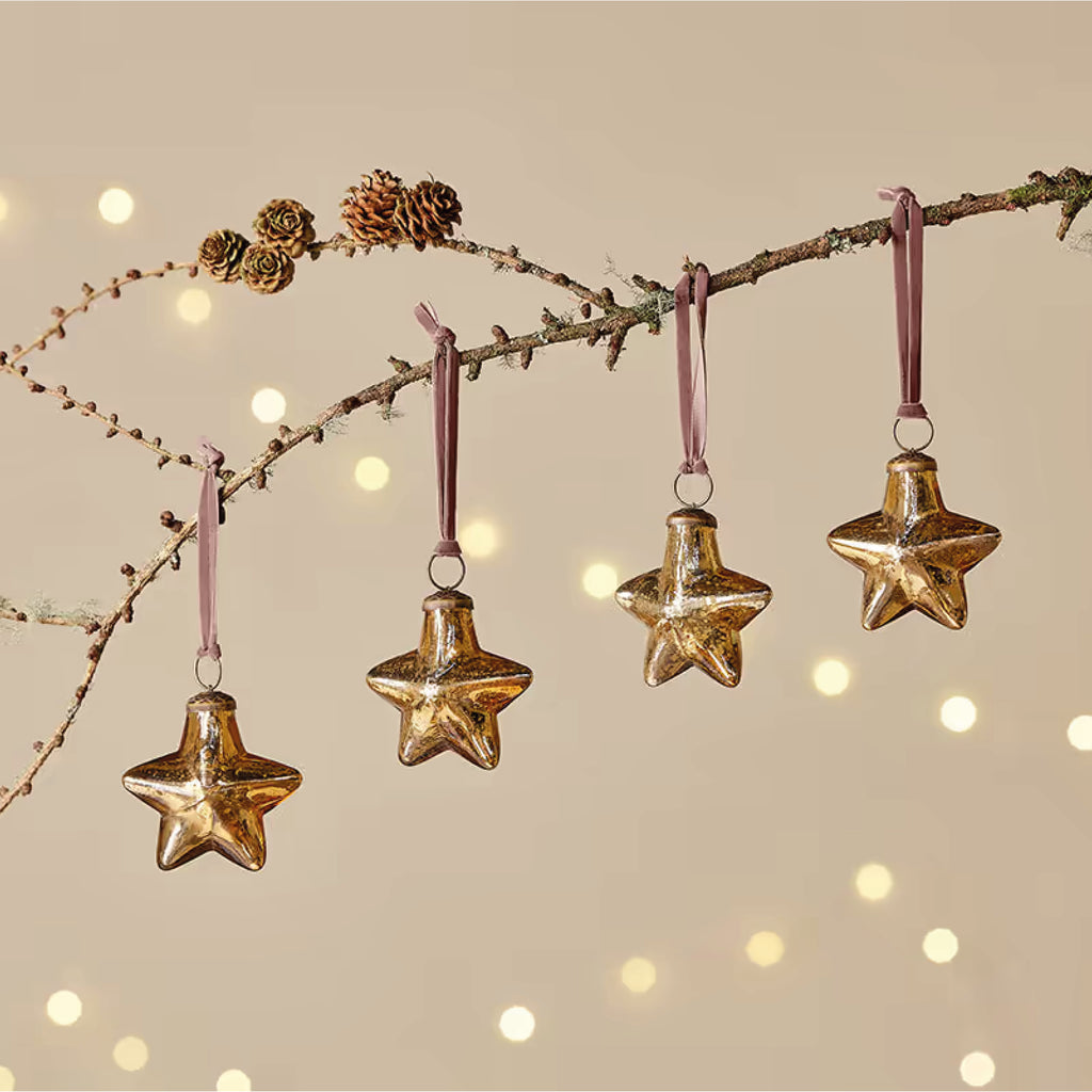 Gold Sardi Star Bauble - Jo And Co Gold Sardi Star Bauble 