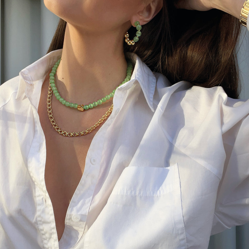 Talis Chains Green Tokyo Choker Necklace - Jo And Co Talis Chains Green Tokyo Choker Necklace - Talis Chains