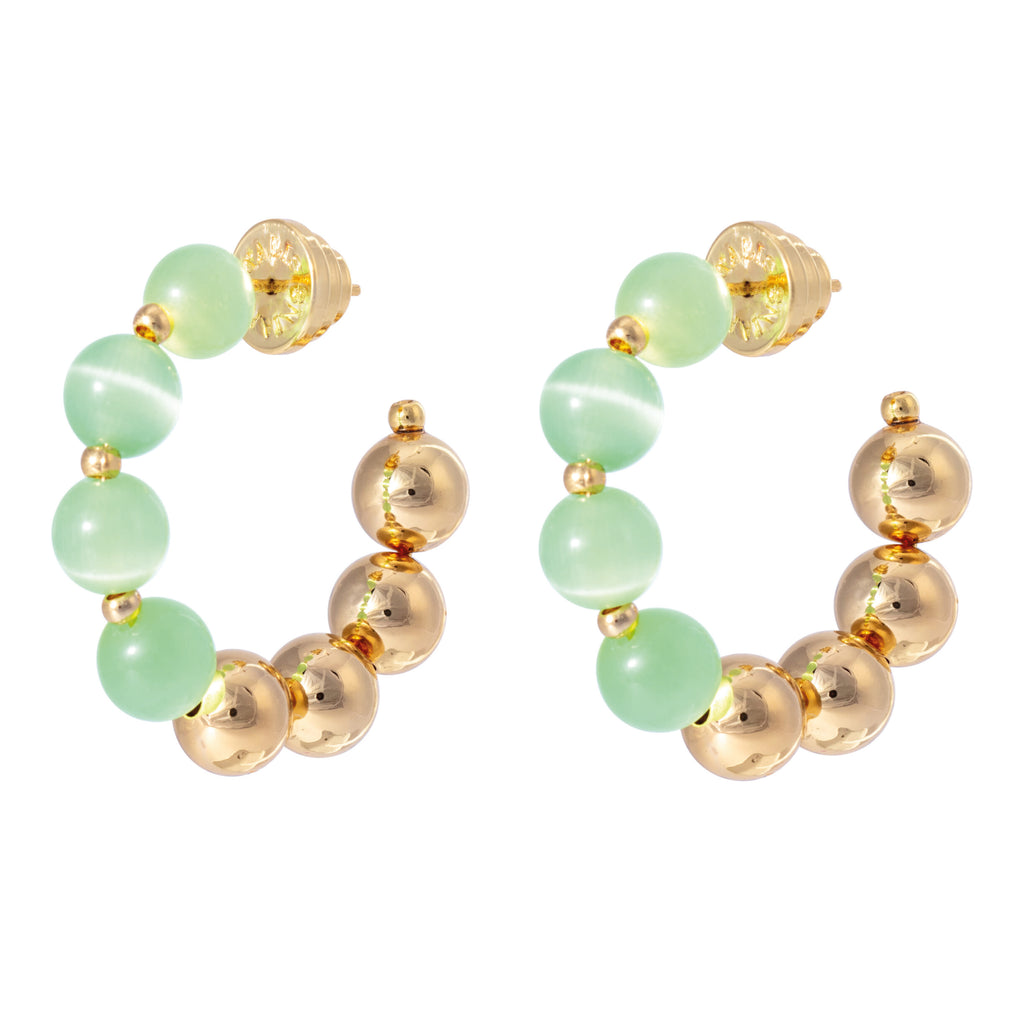 Talis Chains Green Tokyo Earrings - Jo And Co Talis Chains Green Tokyo Earrings - Talis Chains
