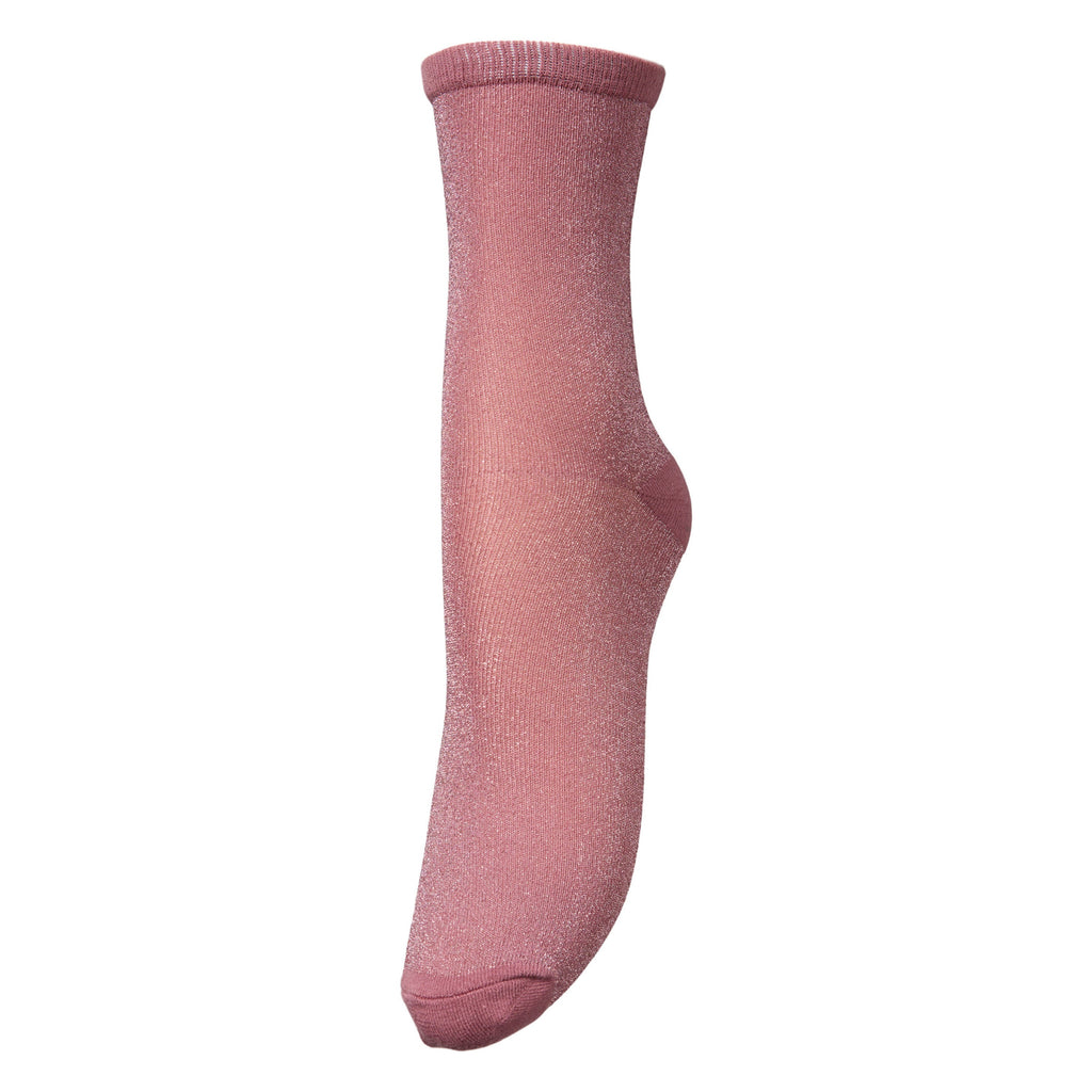 Beck Sondergaard Wistful Mauve Dina Solid Socks with fine shimmery weave for feminine sparkle