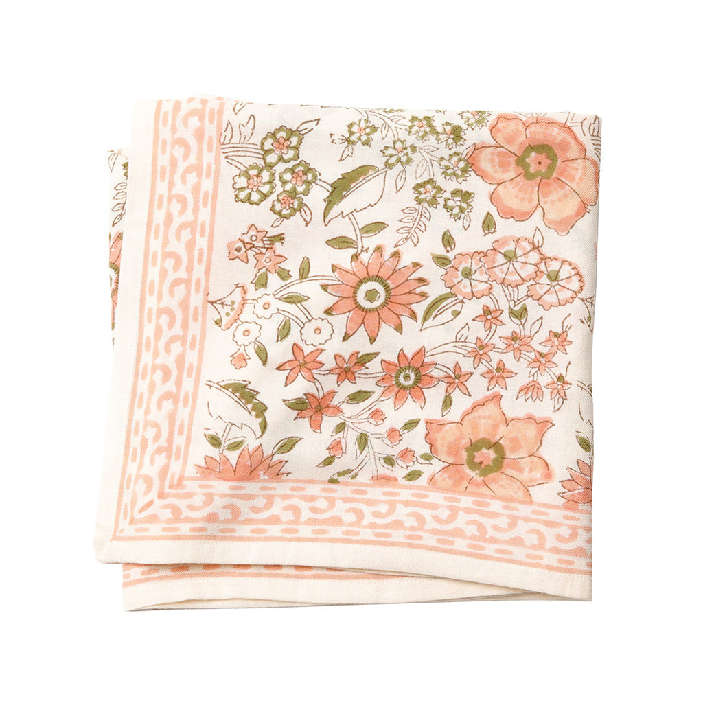 Kelila Pink Indian Flowers Print Scarf
