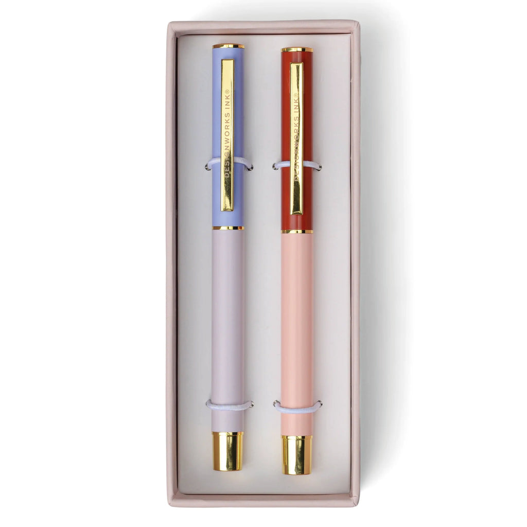 Lavender & Blush Colourblock Pen Set - Jo And Co Lavender & Blush Colourblock Pen Set - Designworks Ink