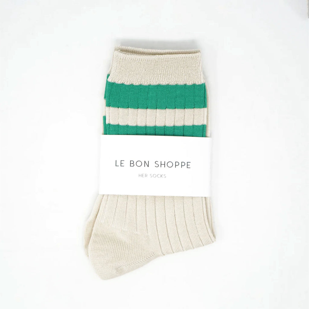 Jo & Co Le Bon Shoppe Green Her Varsity Socks