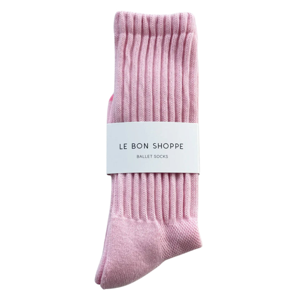 Pink socks with ribbed leg.
Le Bon Shoppe Pink Ballet Socks - Jo And Co Le Bon Shoppe Pink Ballet Socks - Le Bon Shoppe