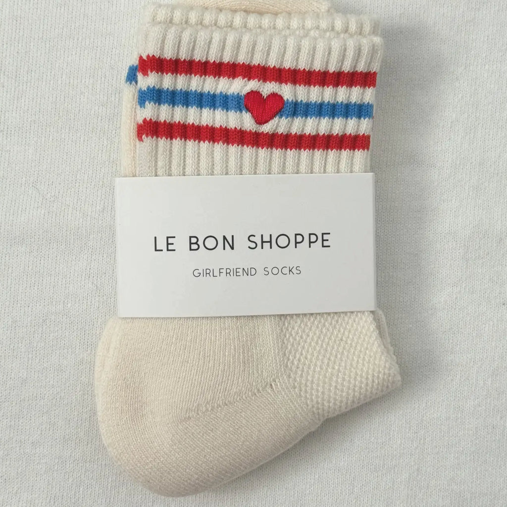 Jo And Co Le Bon Shoppe Leche & Heart Girlfriend Socks