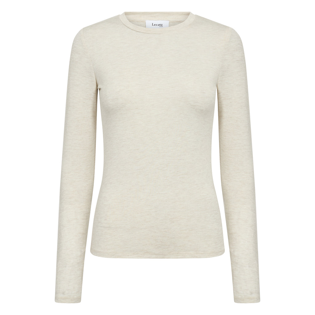 Leveté Room Turtledove Melange Josephine Long Sleeve Top - Jo And Co Leveté Room Turtledove Melange Josephine Long Sleeve Top - Leveté Room