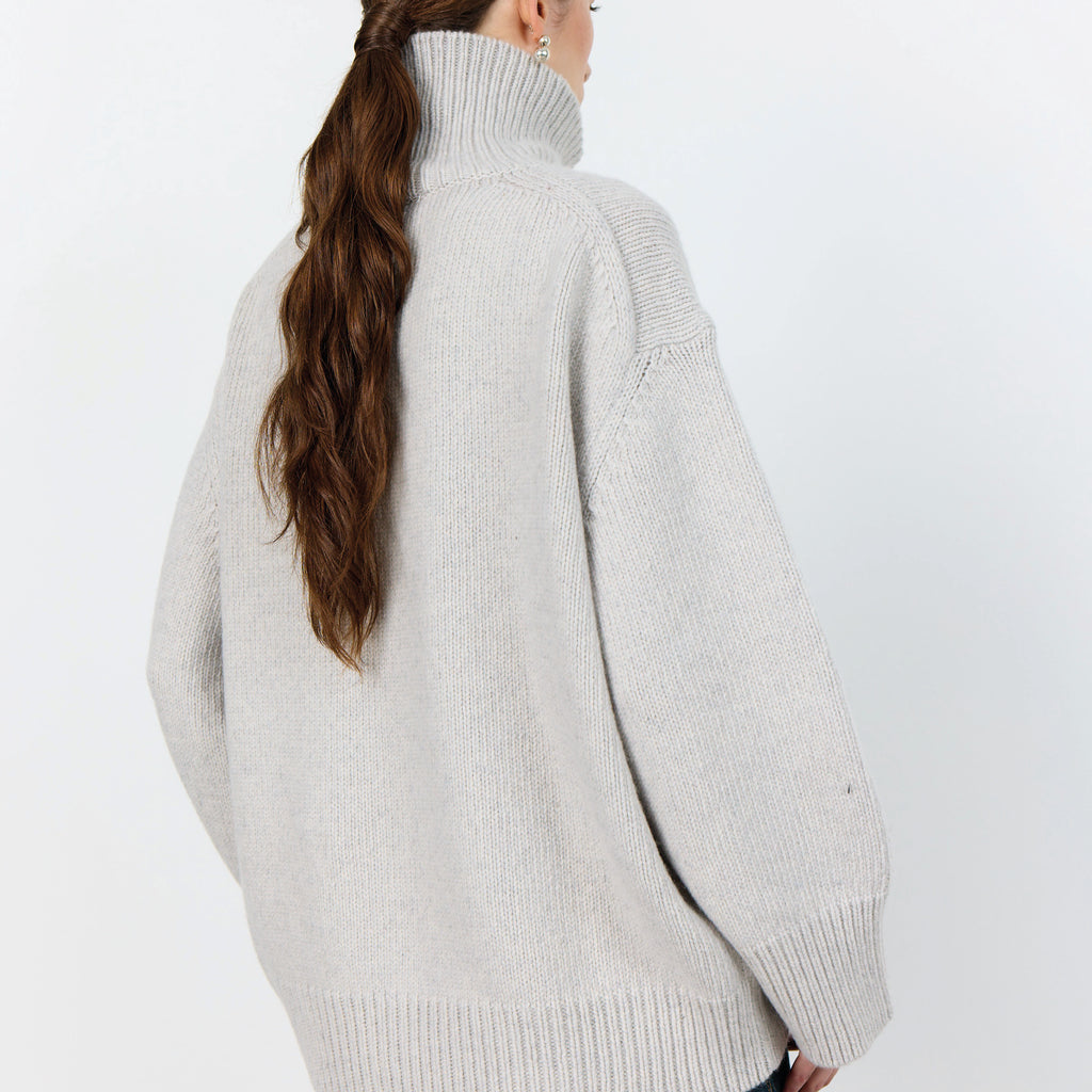Leveté Room Rock Grey Turtleneck Perle Knit - Jo And Co Leveté Room Rock Grey Turtleneck Perle Knit - Leveté Room