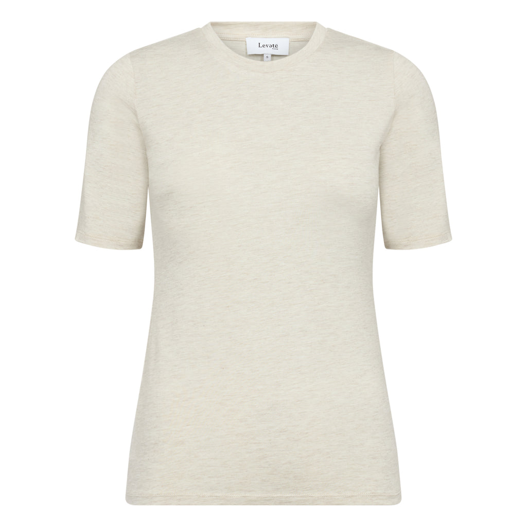 Leveté Room Turtledove Melange Josephine T-Shirt - Jo And Co Leveté Room Turtledove Melange Josephine T-Shirt - Leveté Room