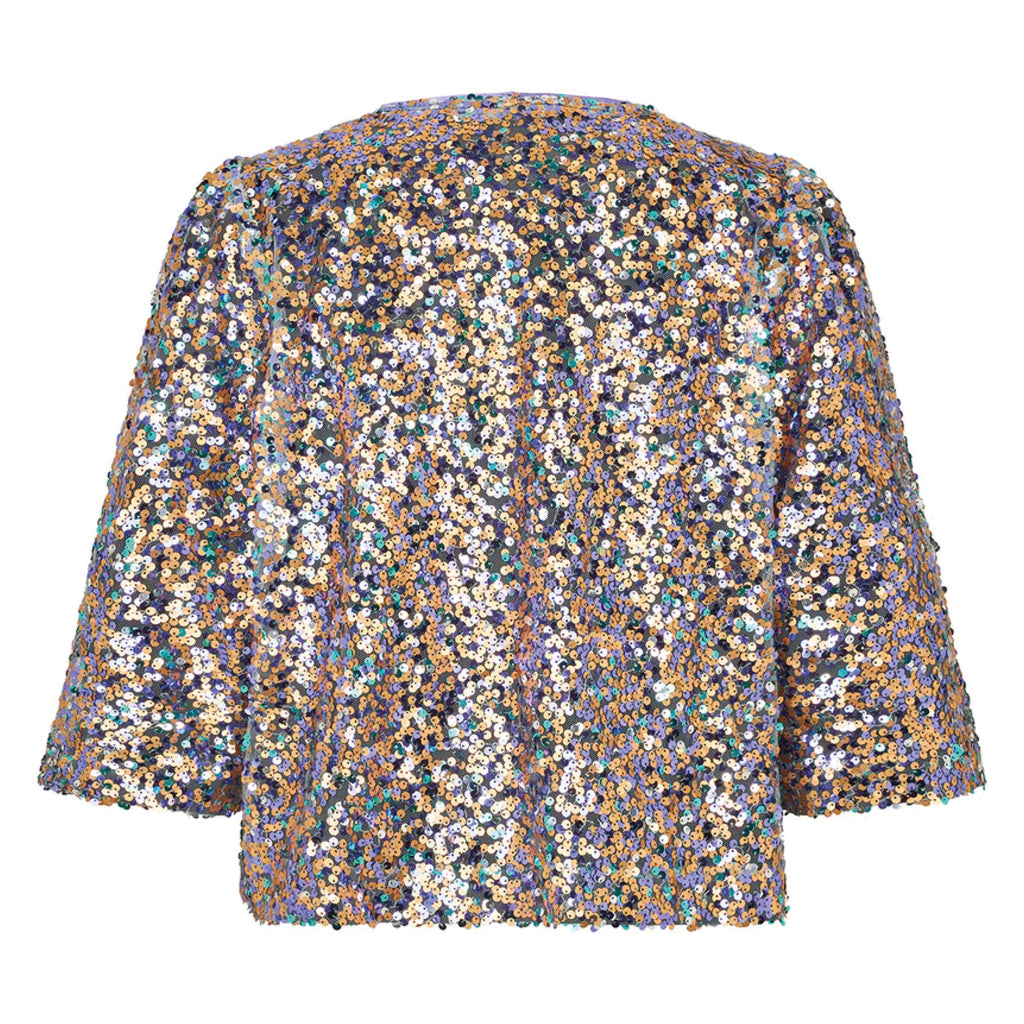 Multicolored sequin jacket.
Lollys Laundry Multi Trine Jacket - Jo And Co Lollys Laundry Multi Trine Jacket - Lollys Laundry