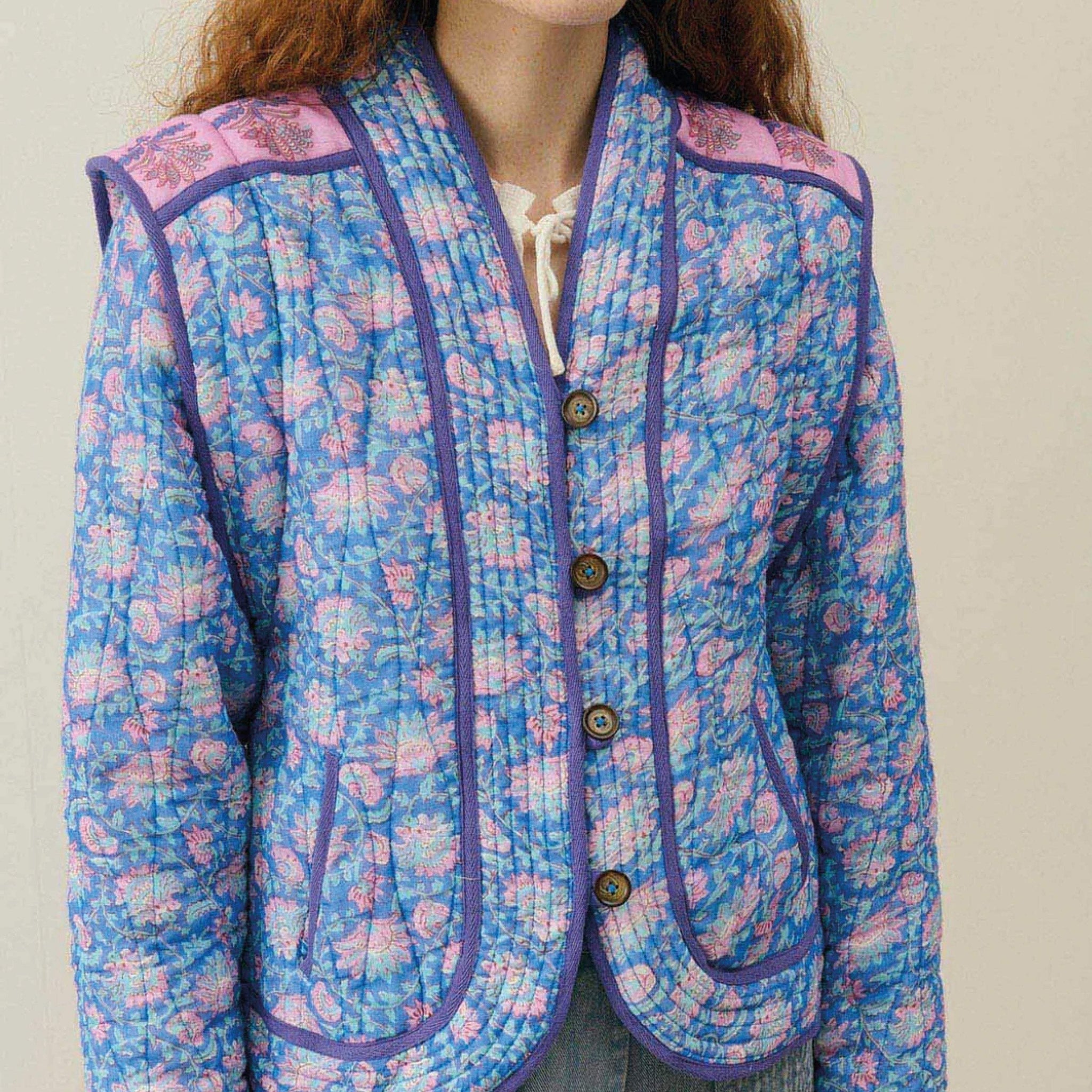 Louise Misha Blue Capri Cove Nelina Jacket - Lightweight Organic