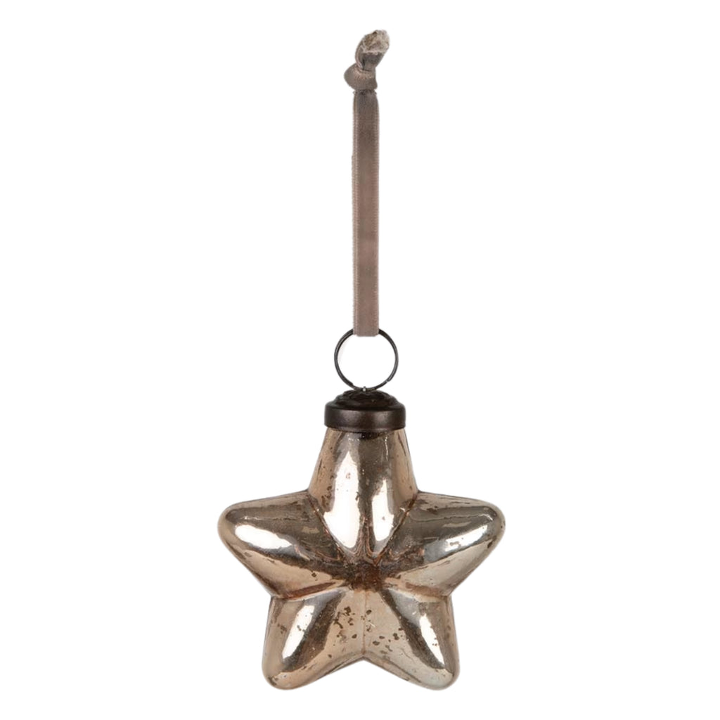 Luxley Christmas Star Antique Truffle Bauble - Jo And Co Luxley Christmas Star Antique Truffle Bauble