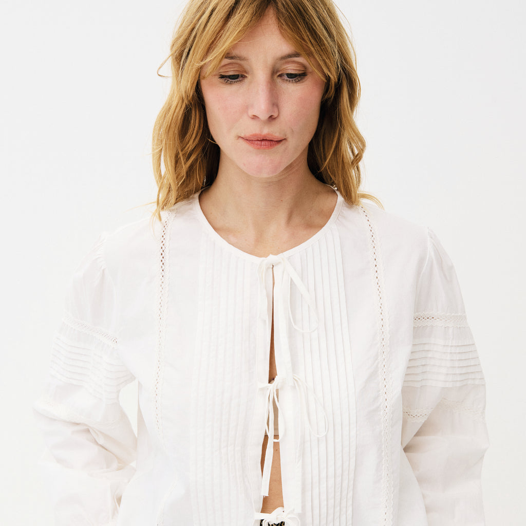 Maison Anana White Elisia Blouse - Jo And Co Maison Anana White Elisia Blouse - Maison Anana