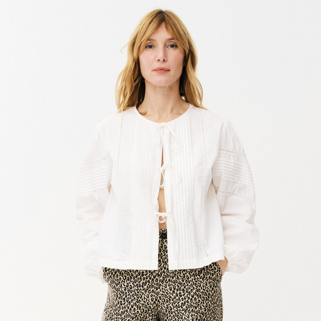 Maison Anana White Elisia Blouse - Jo And Co Maison Anana White Elisia Blouse - Maison Anana