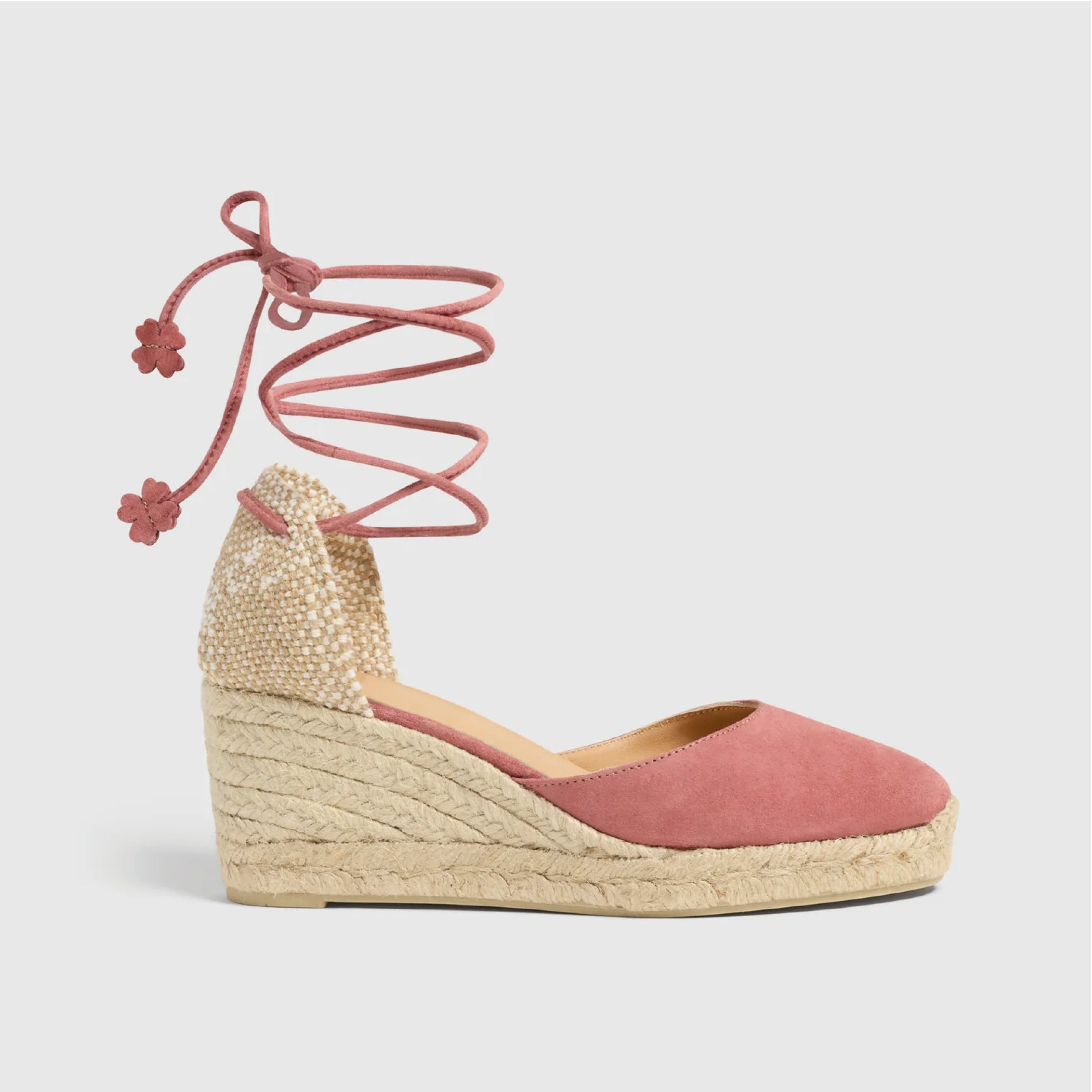 Pink Castaner Espadril Castaner Marsala Carina Espadrille Wedges