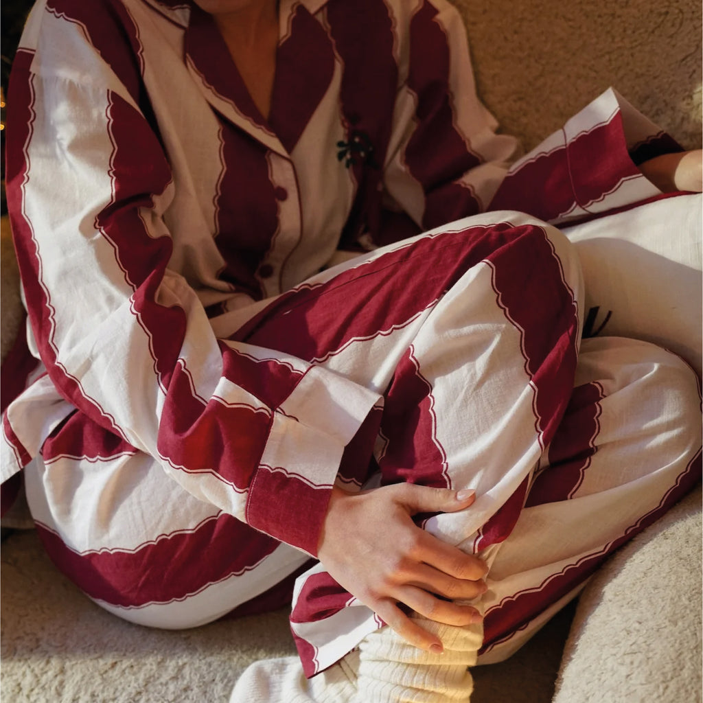 Merry Hangover Stripey Pyjamas - Jo And Co Merry Hangover Stripey Pyjamas - Anna + Nina