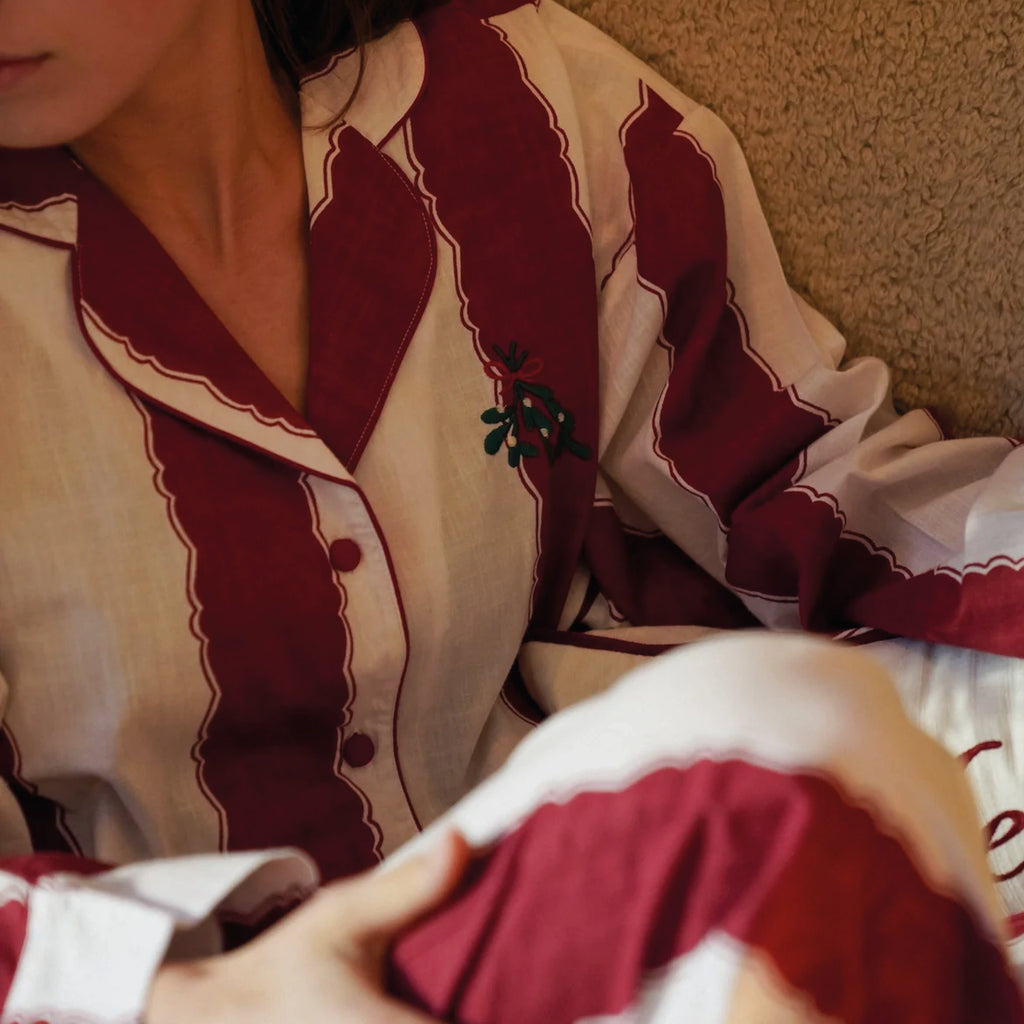 Merry Hangover Stripey Pyjamas - Jo And Co Merry Hangover Stripey Pyjamas - Anna + Nina