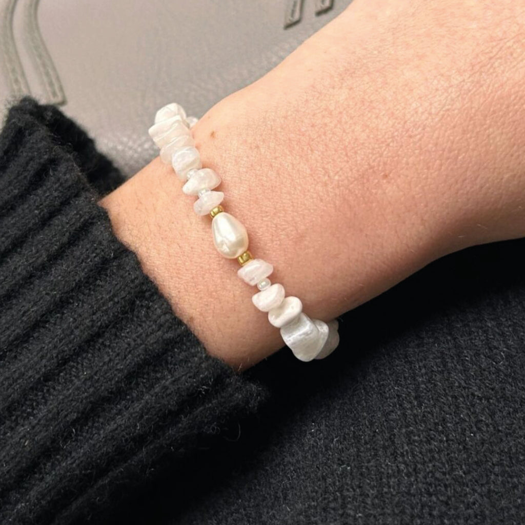 Moonstone & Pearl Crystal Bracelet - Jo And Co Tinkalink Moonstone & Pearl Crystal Bracelet - Tinkalink
