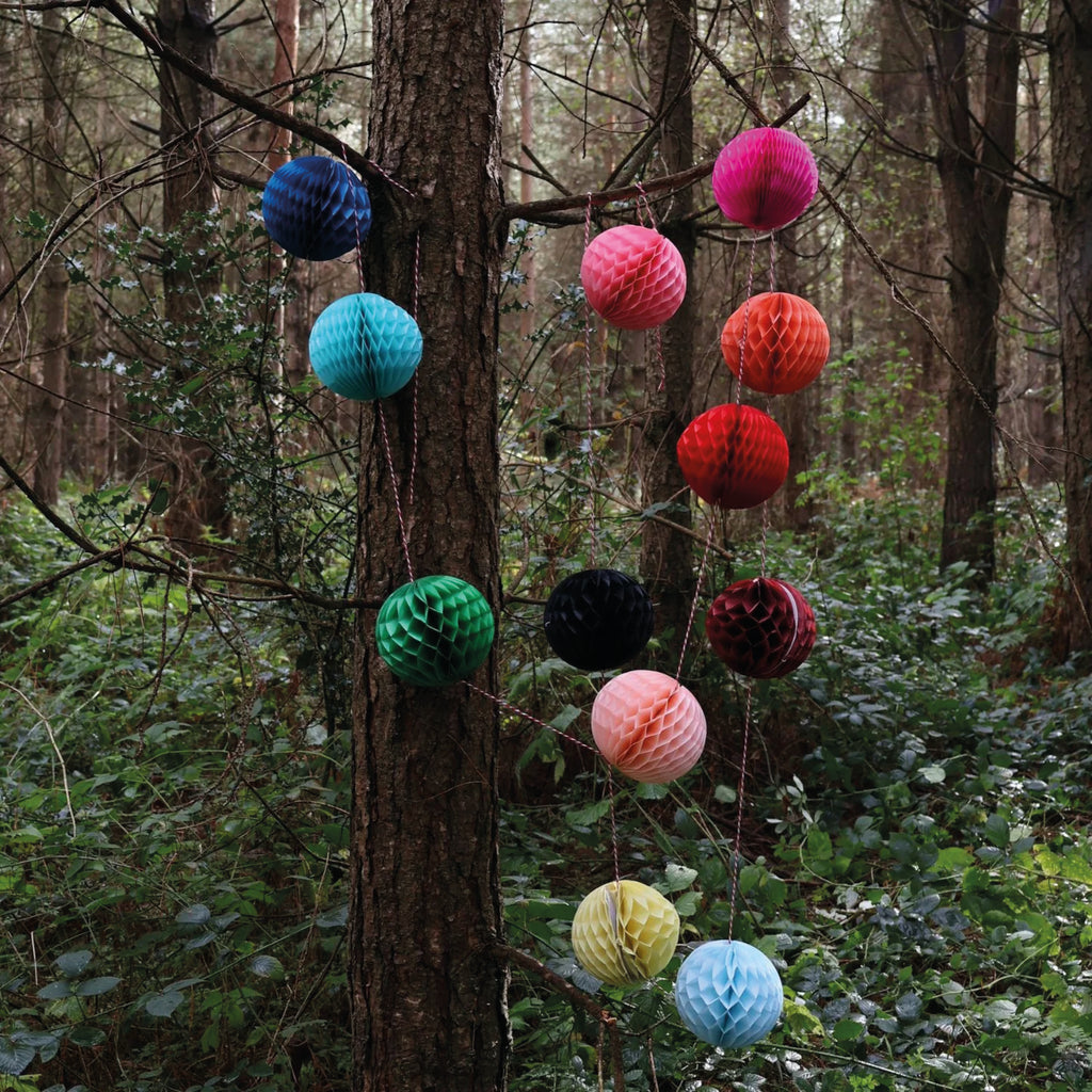 Multicoloured Bunting Ball Garland - Jo And Co Multicoloured Bunting Ball Garland