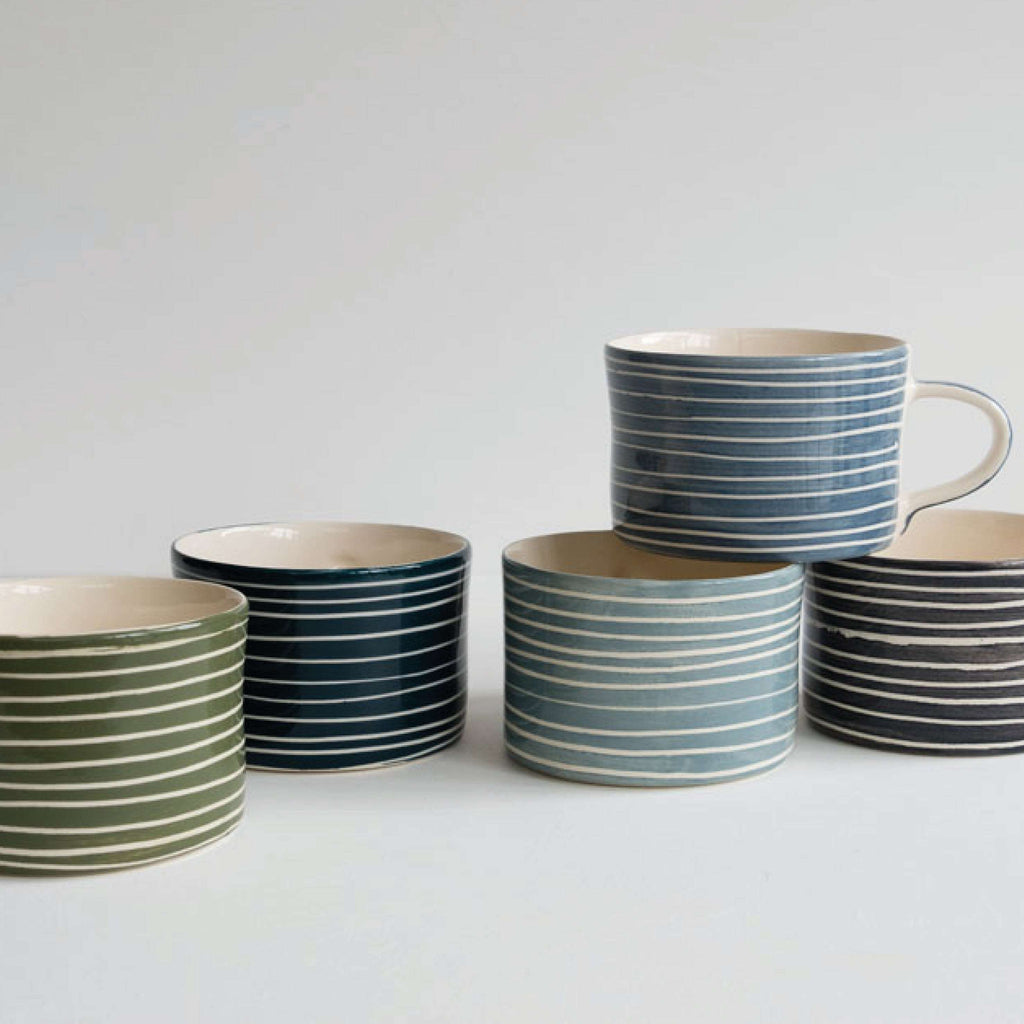 Musango Teal Sgraffito Mug - Jo And Co Musango Teal Sgraffito Mug - Musango