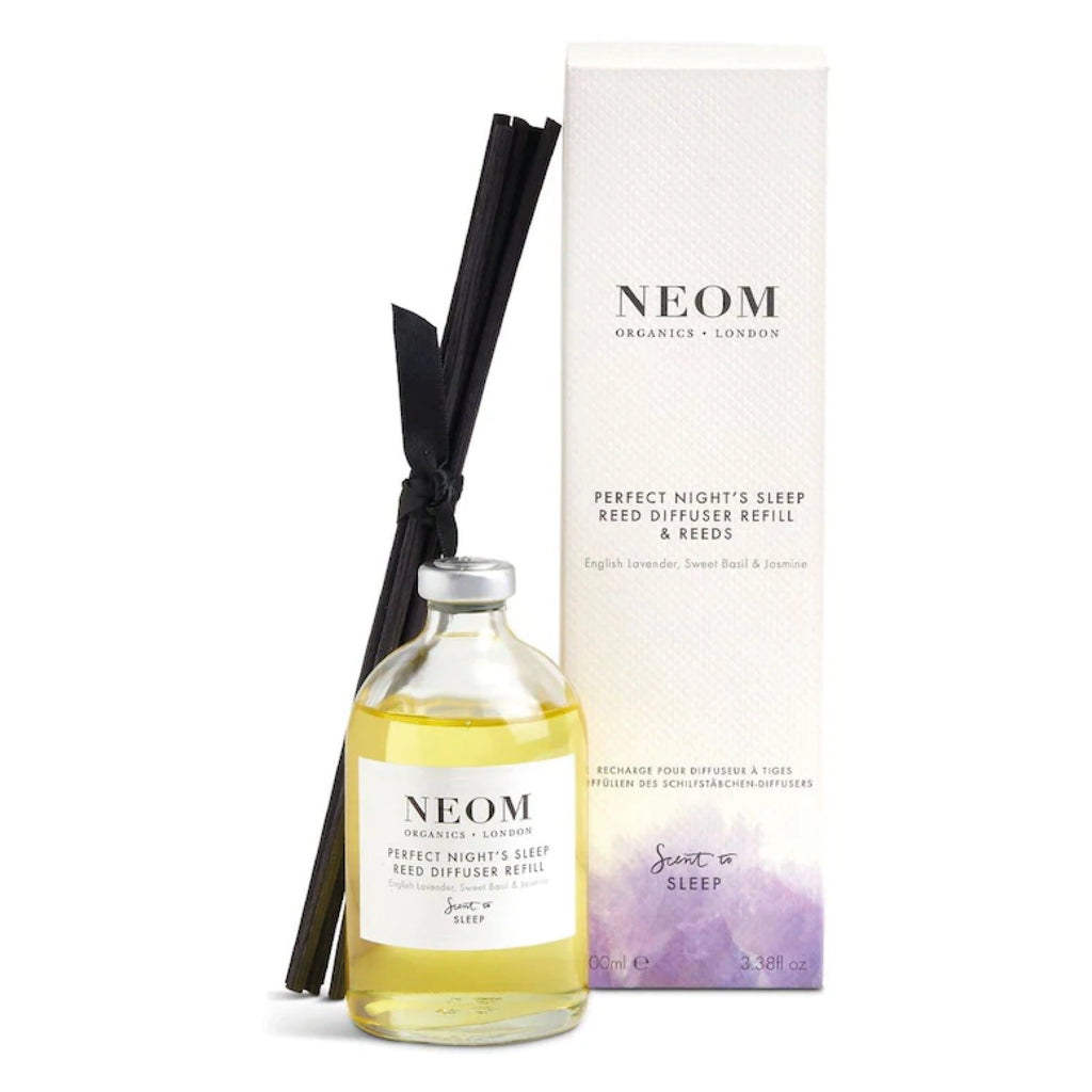 NEOM Perfect Night's Sleep Reed Diffuser Refill with essential oils for sleep.
NEOM Perfect Night's Sleep Reed Diffuser Refill - Jo And Co NEOM Perfect Night's Sleep Reed Diffuser Refill - NEOM