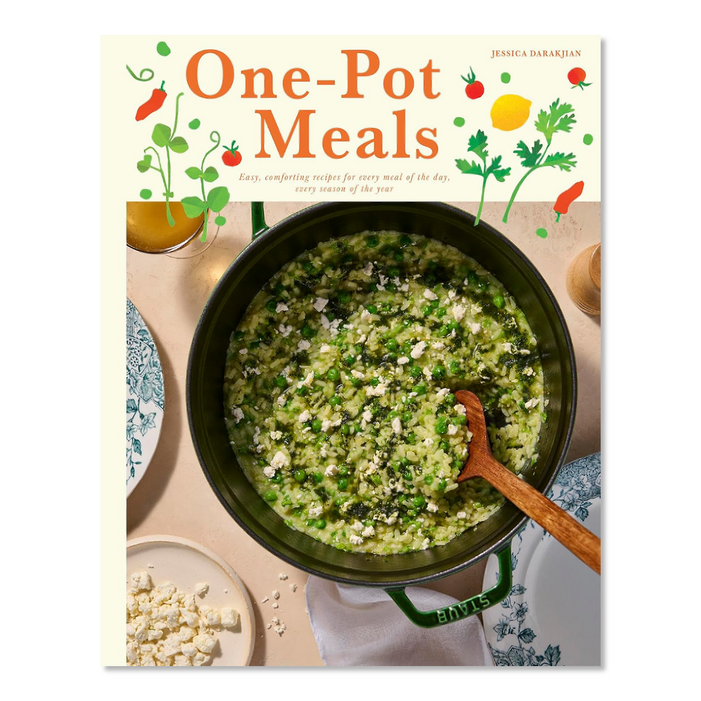 One Pot Meals cookbook featuring easy, flavorful one-pot recipes with fresh ingredients and minimal cleanup.